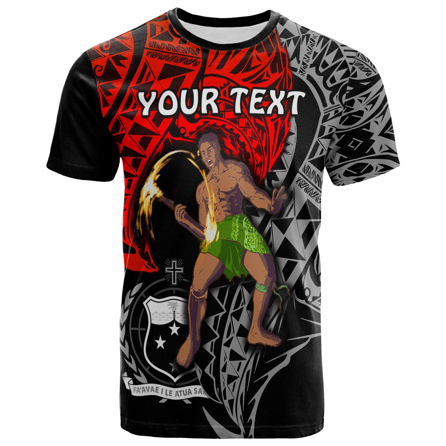 (Custom Personalised) Siva Samoa T Shirt Samoan Dance Mix Red Polynesian
