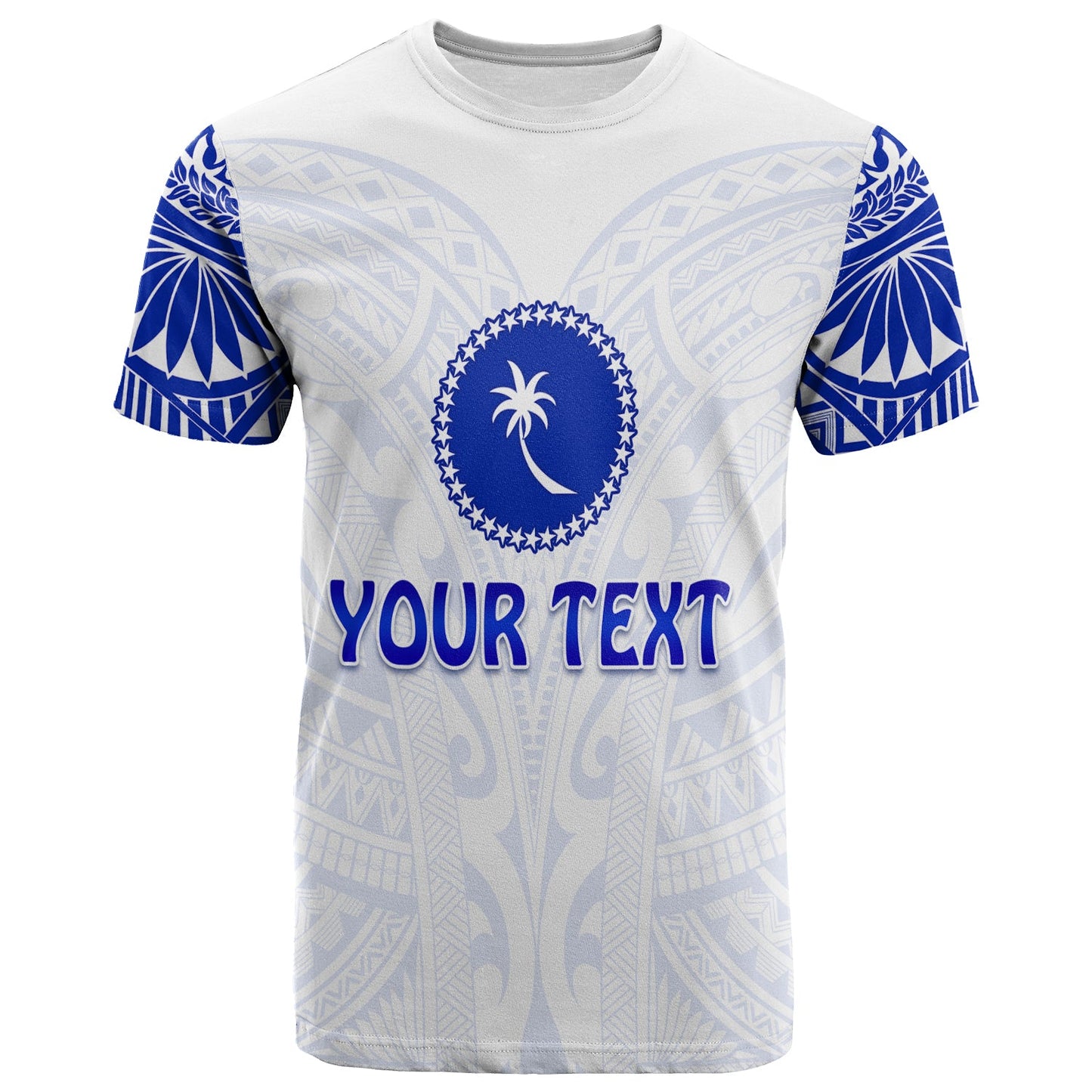 (Custom Personalised) Chuuk T Shirt Micronesia Simple Pattern White