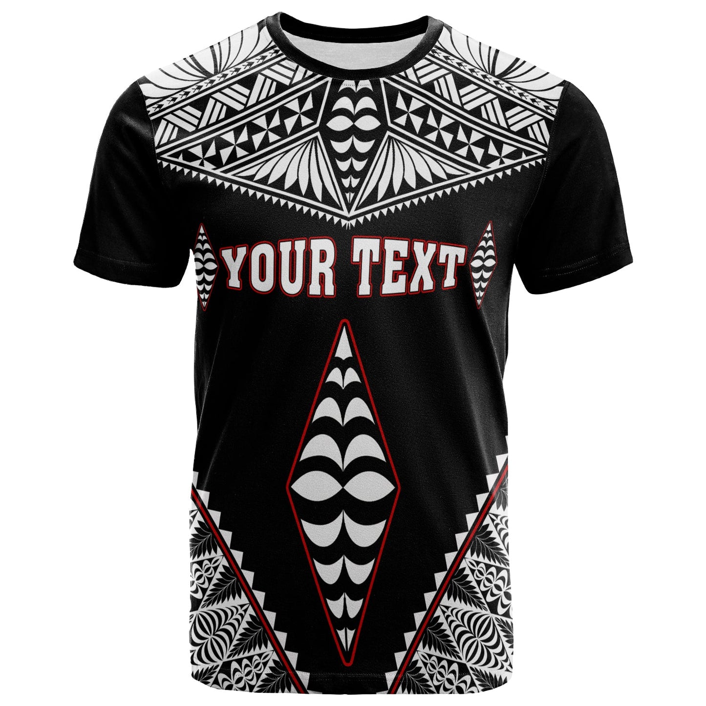Custom Personalised Tonga T Shirt Tongan Kupesi Pattern