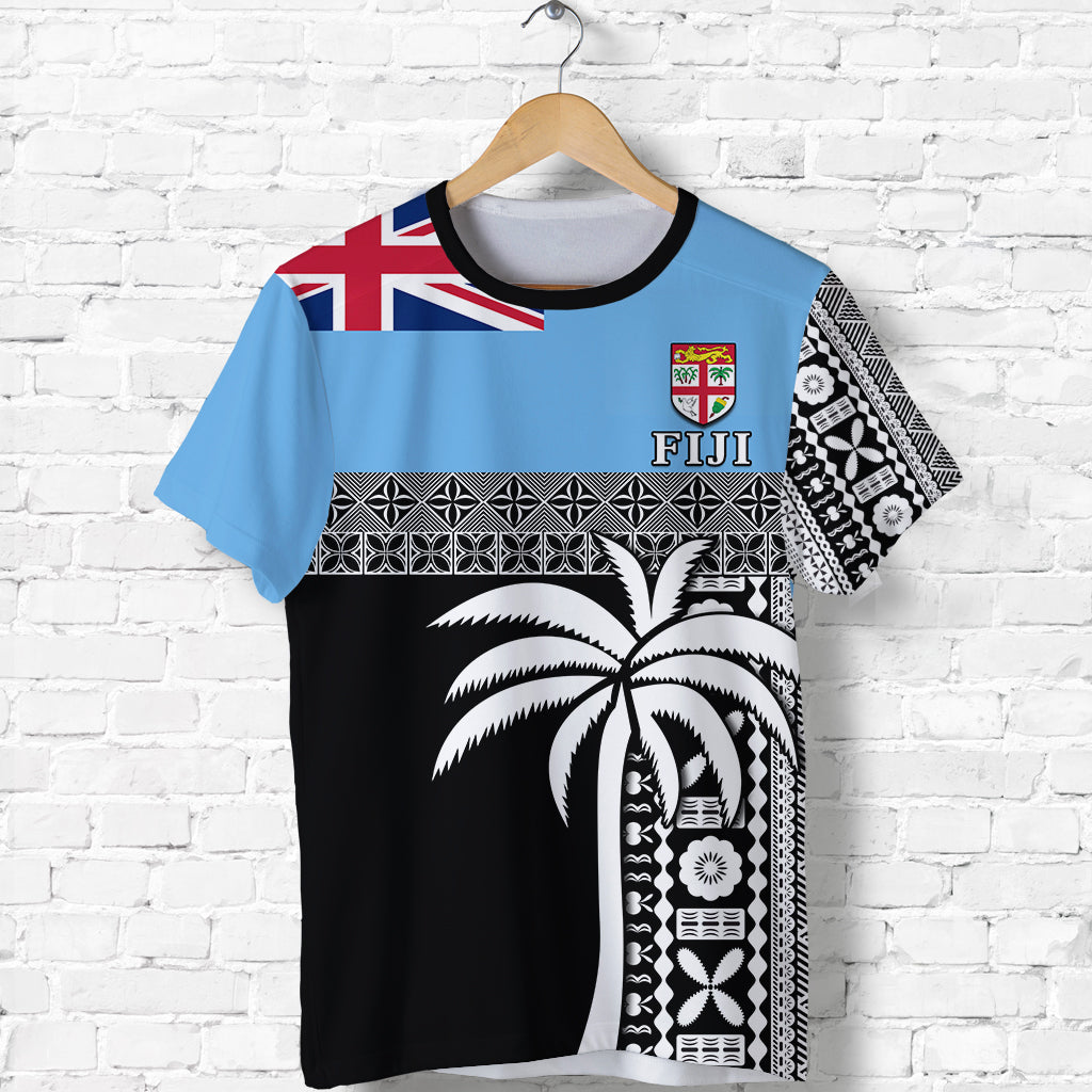 Fiji Tapa Pattern T Shirt Coconut Tree