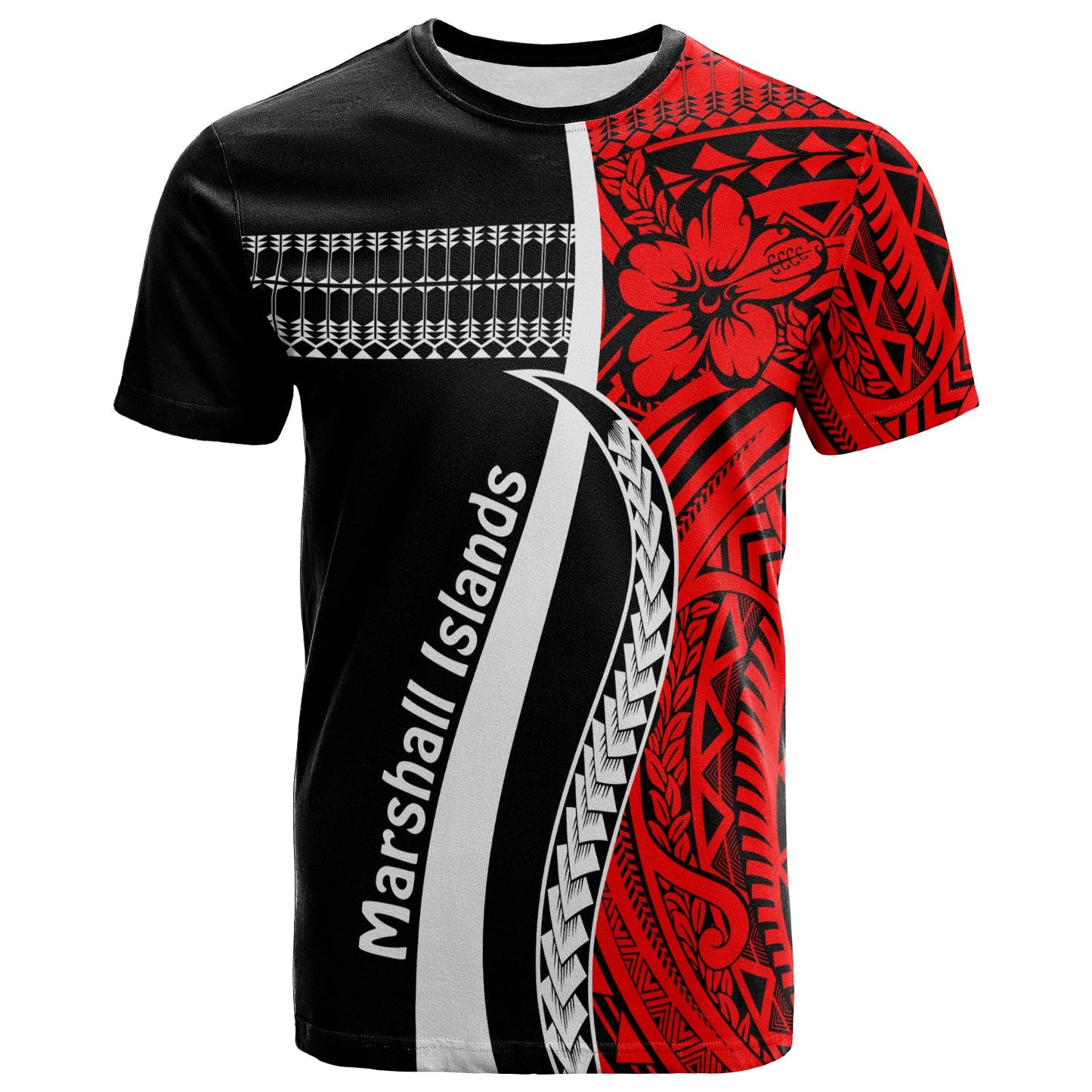 Marshall Islands T Shirt Simple Pattern Version Red