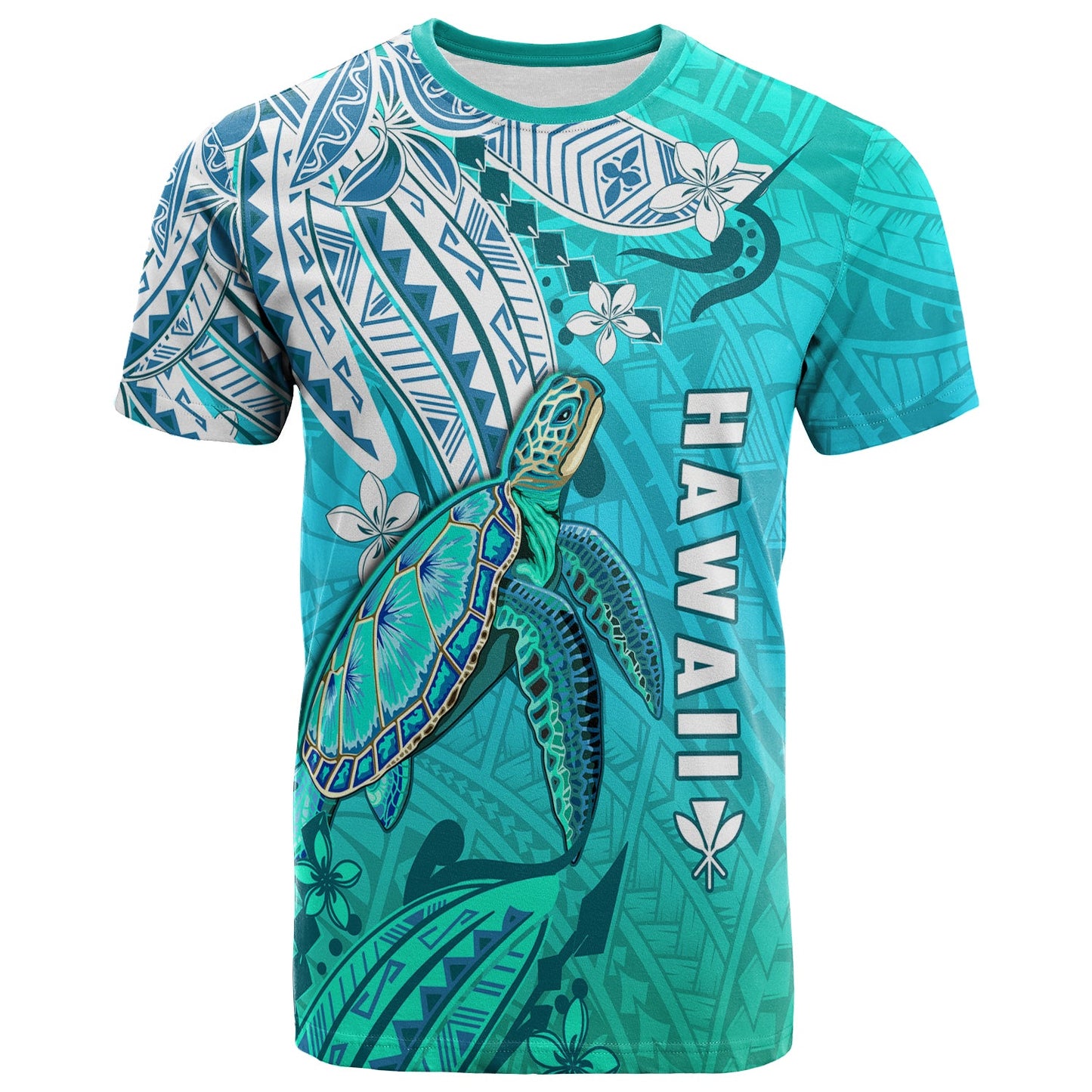 Hawaiian Islands T Shirt Turtle Mix Hawaii Polynesian
