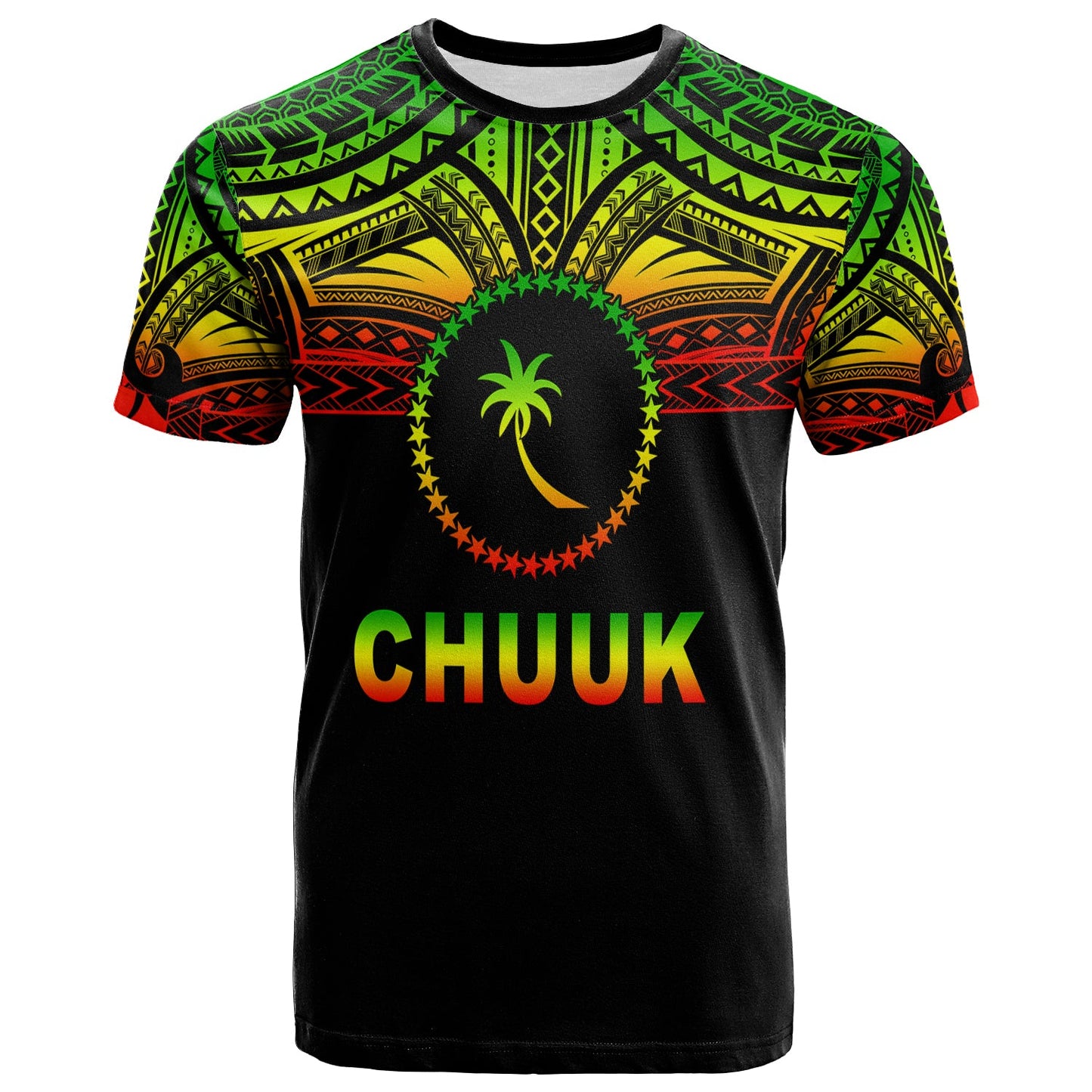 Chuuk Flag T Shirt Micronesia Style Reggae