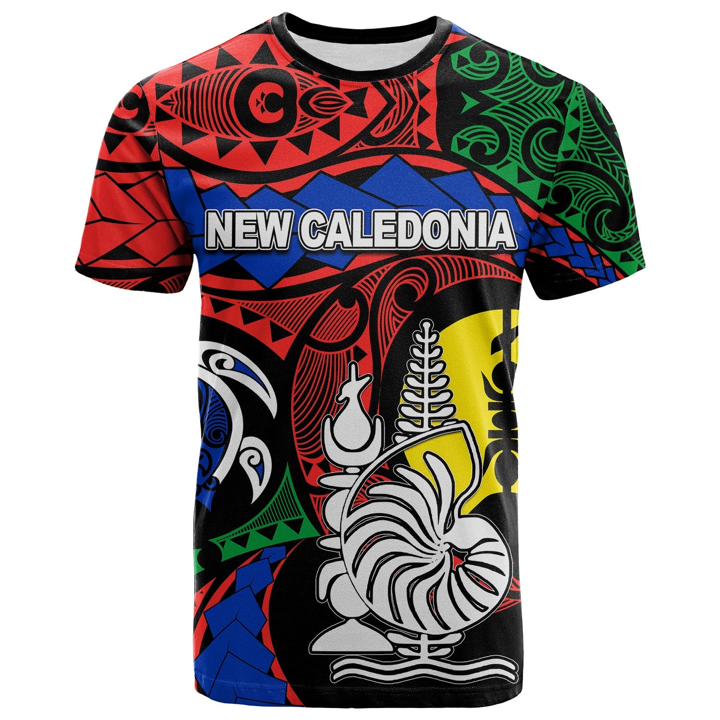 New Caledonia T Shirt Color Flag
