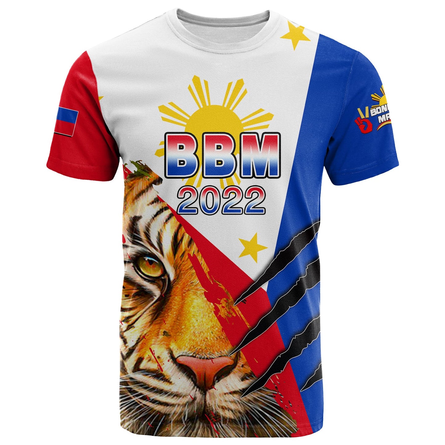 Custom Personalised Philippines T Shirt Bbm 2022 Tiger Of The North