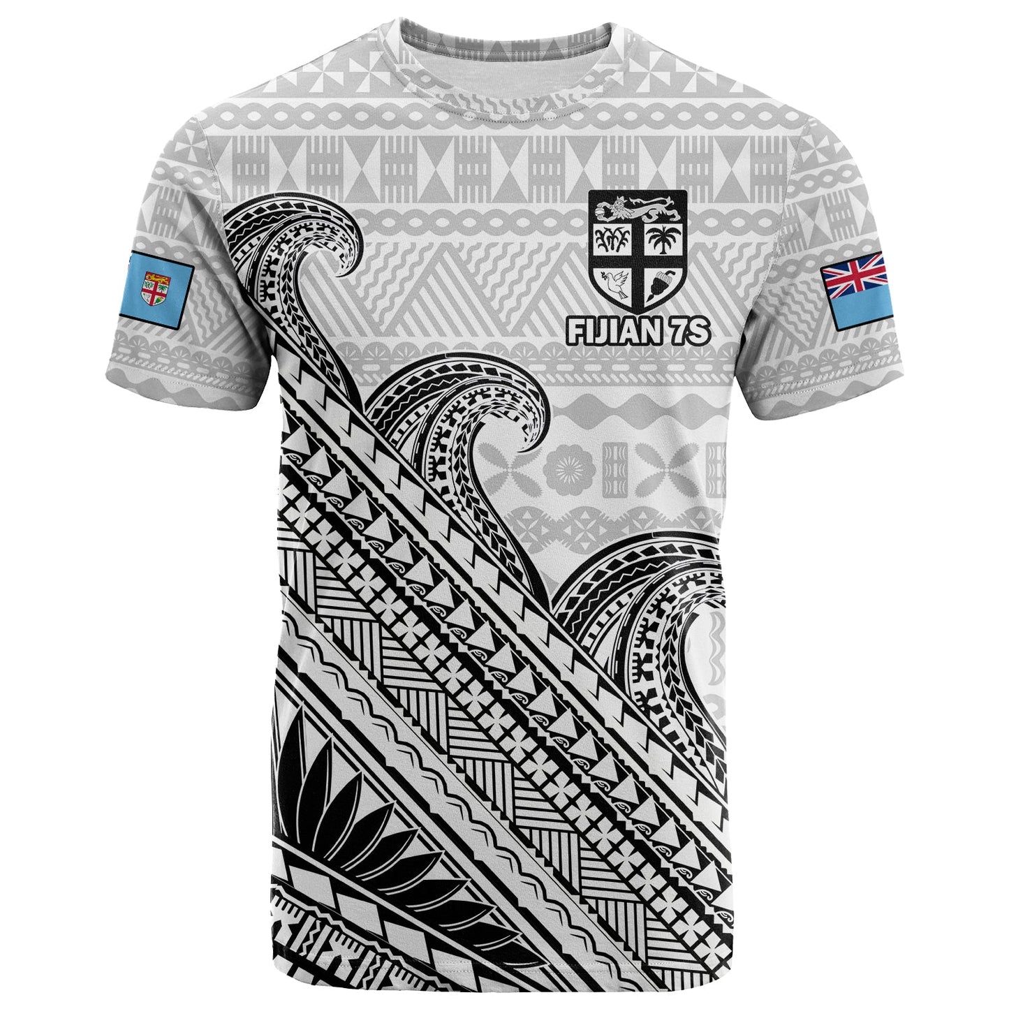 Fiji Sevens Rugby T Shirt Fijian 7s Tapa Polynesian Art