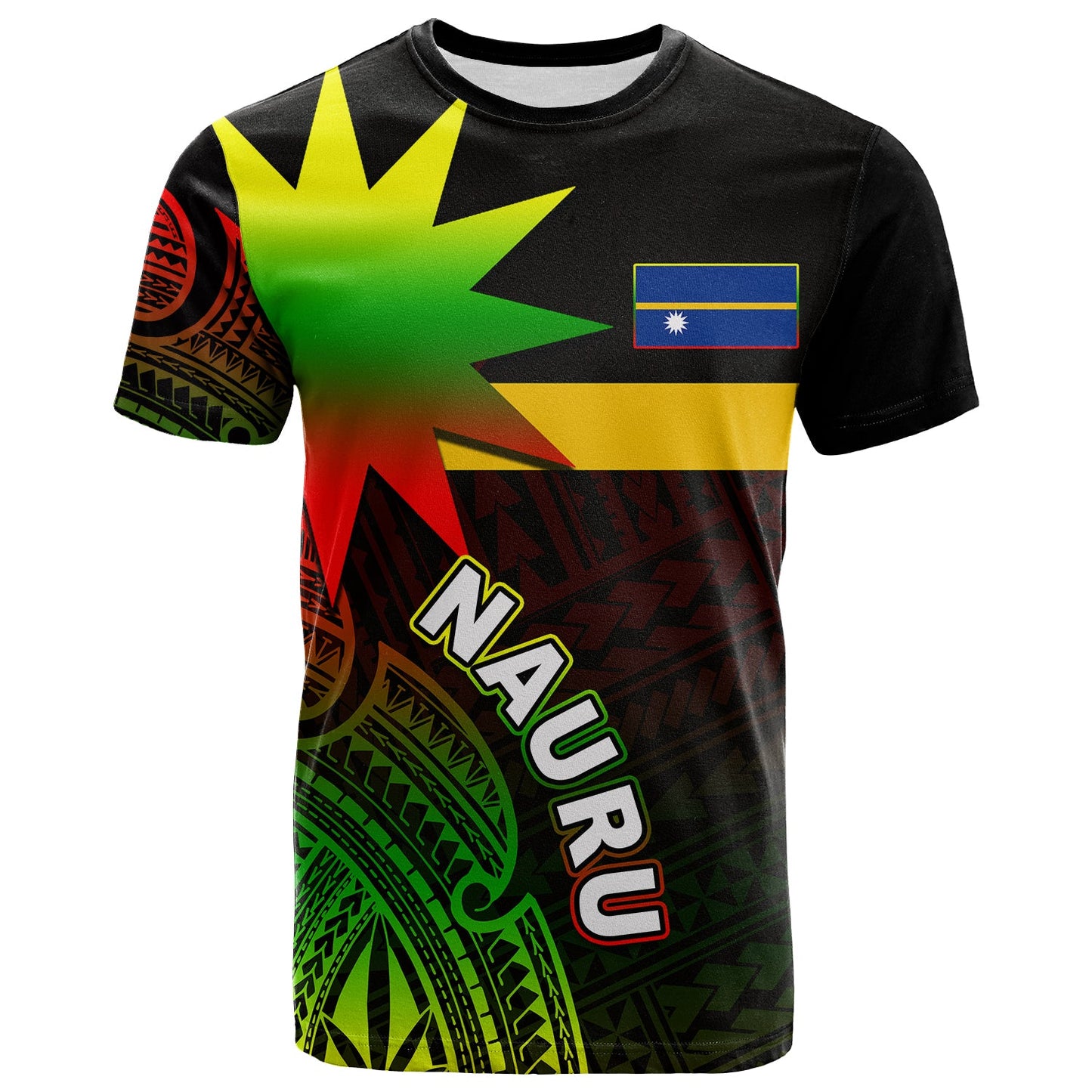 Nauru T Shirt Flag In Heart No.3