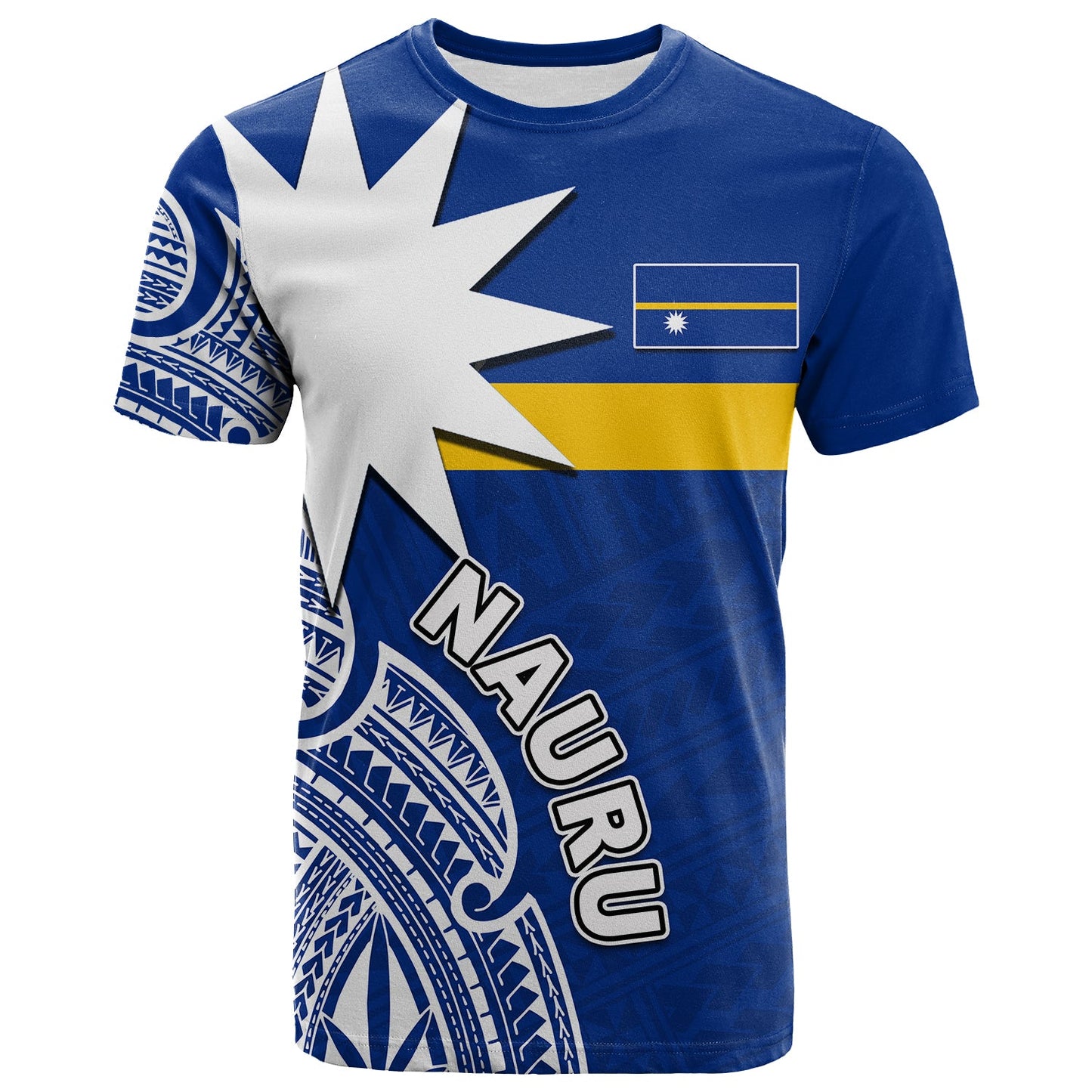 Nauru T Shirt Flag In Heart No.1