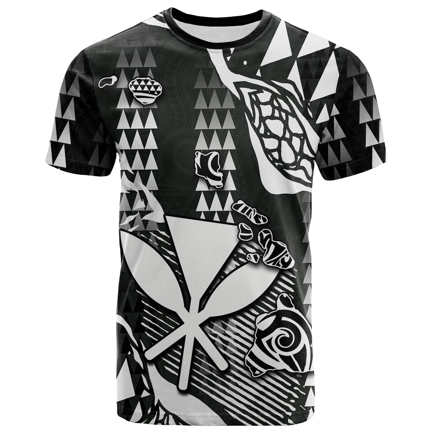Hawaii Kanaka Map T Shirt White Style Hawaii Island Shirt