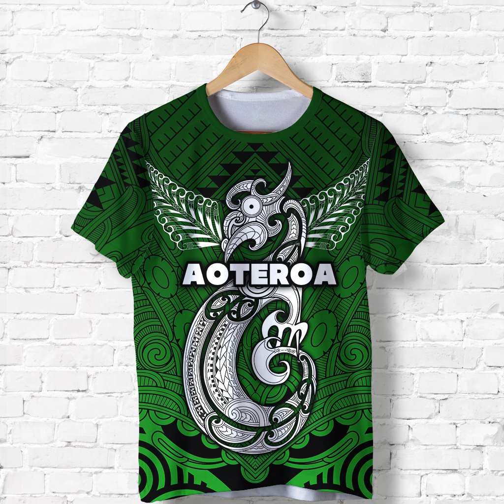 (Custom Personalised) Maori Aotearoa Manania T Shirt Simple Sport Style Green