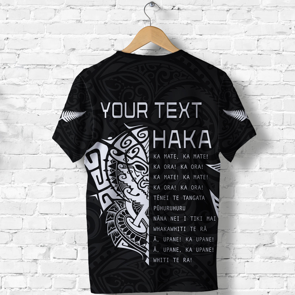 Custom Personalised New Zealand Rugby T Shirt Haka All Black Mix Ta Moko