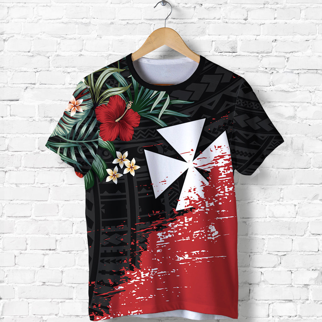 Wallis and Futuna Polynesian T Shirt Fantastic Flowers
