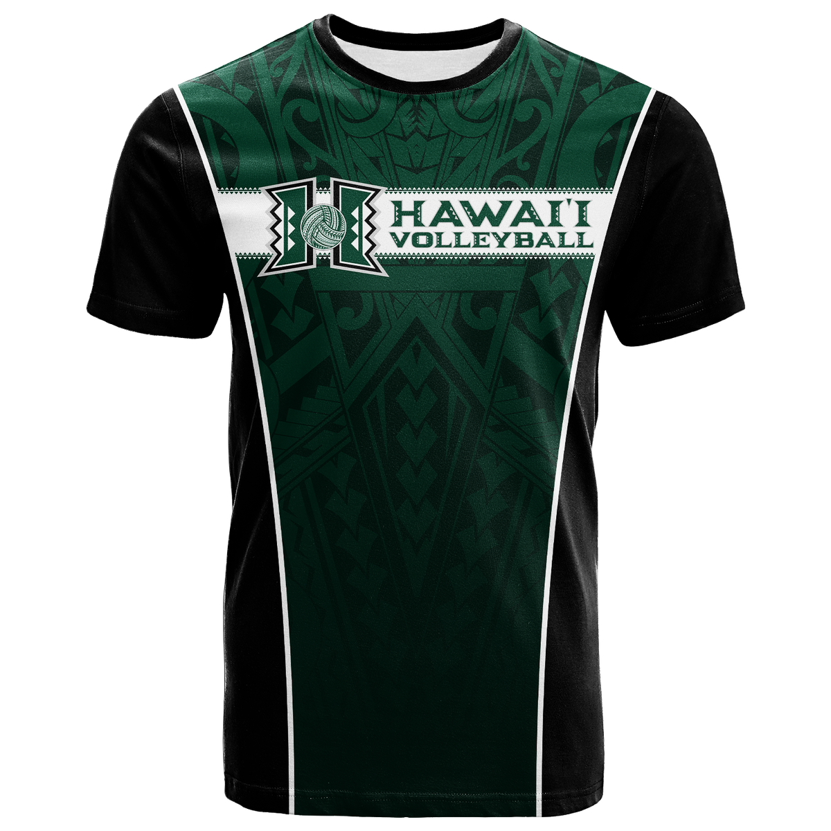 Hawaii Volleyball Green Warrior T Shirt -