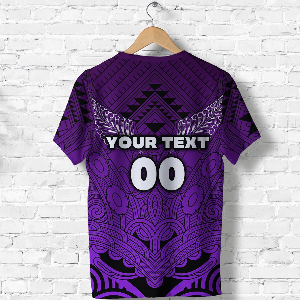 (Custom Personalised) Maori Aotearoa Manania T Shirt Simple Sport Style Purple