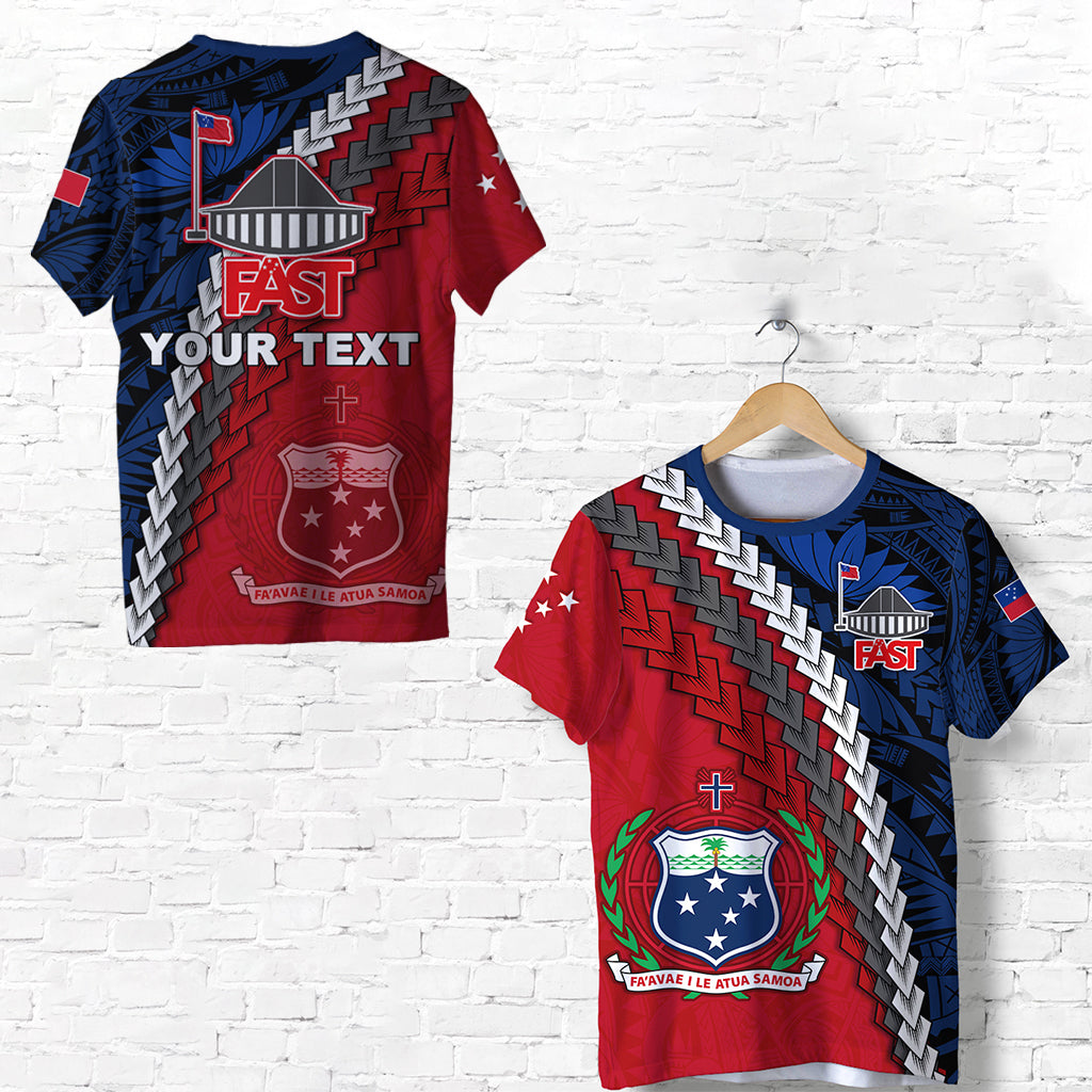 Custom Personalised F.A.S.T Samoa T Shirt Polynesian