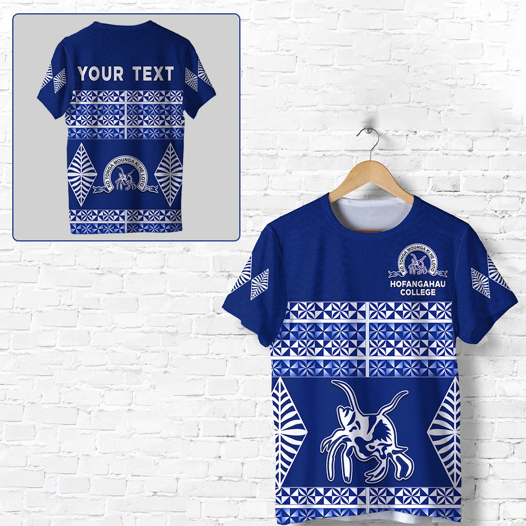 Custom Personalised Hofangahau College T Shirt 'Eua Tonga Pattern
