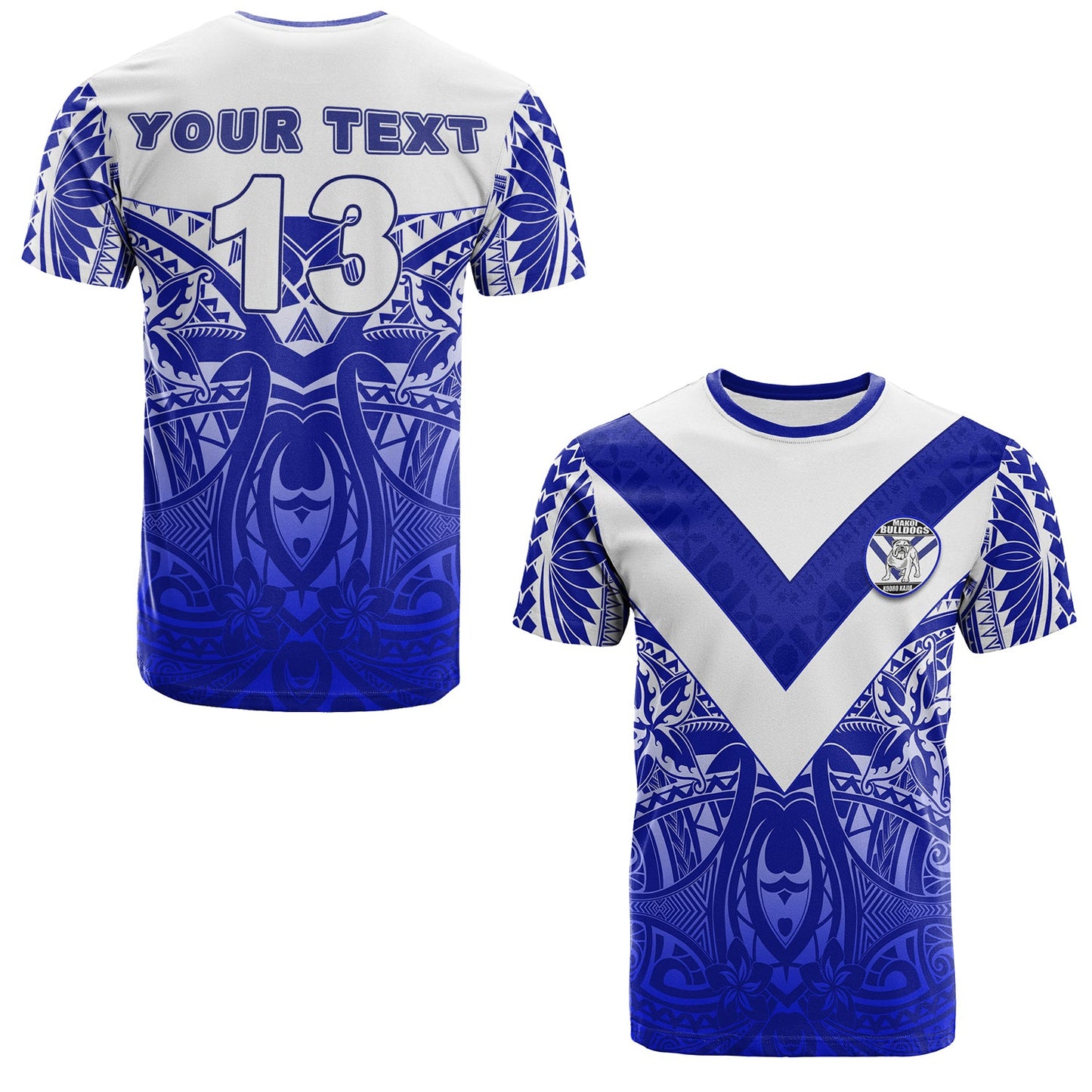 (Custom Personalised) Makoi Bulldogs T Shirt Forever Fiji Rugby Version Fresh 02 Custom Text and Number