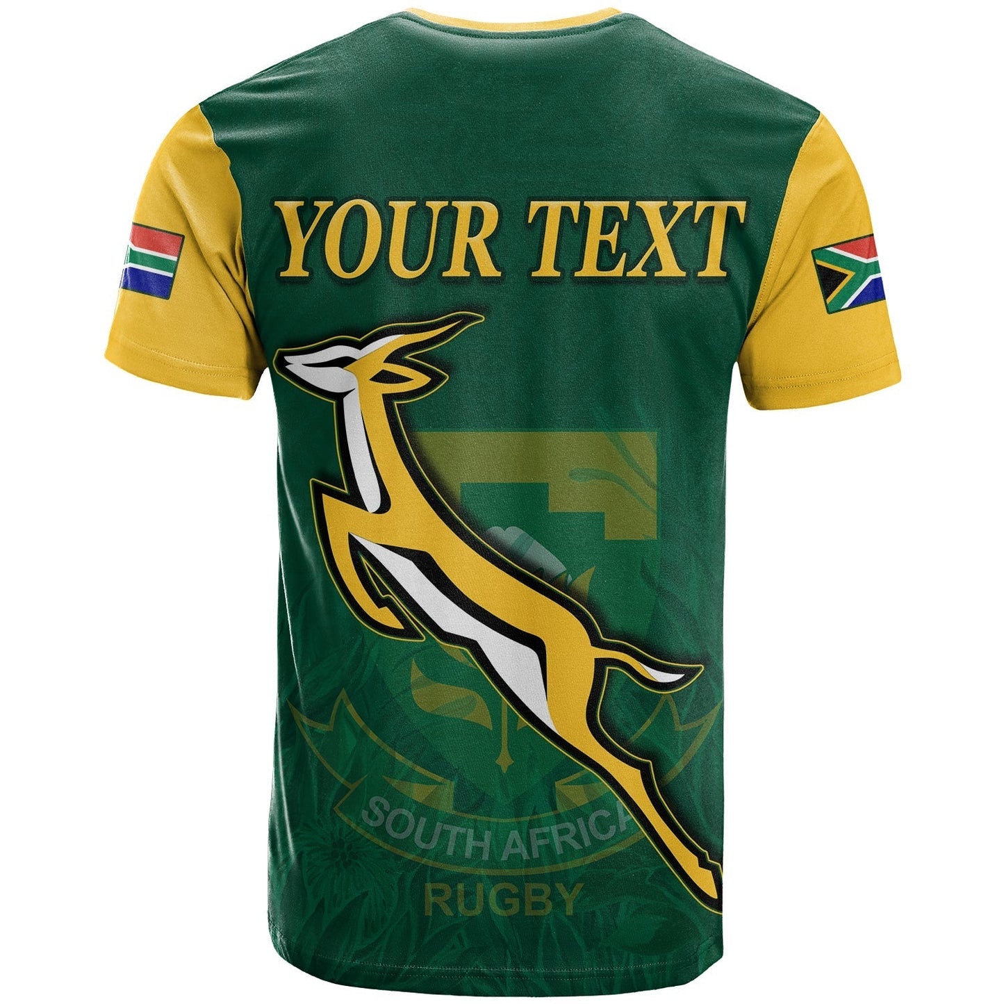 Custom South Africa Rugby T Shirt Springboks Champion Bokke African Pattern Go Bokke