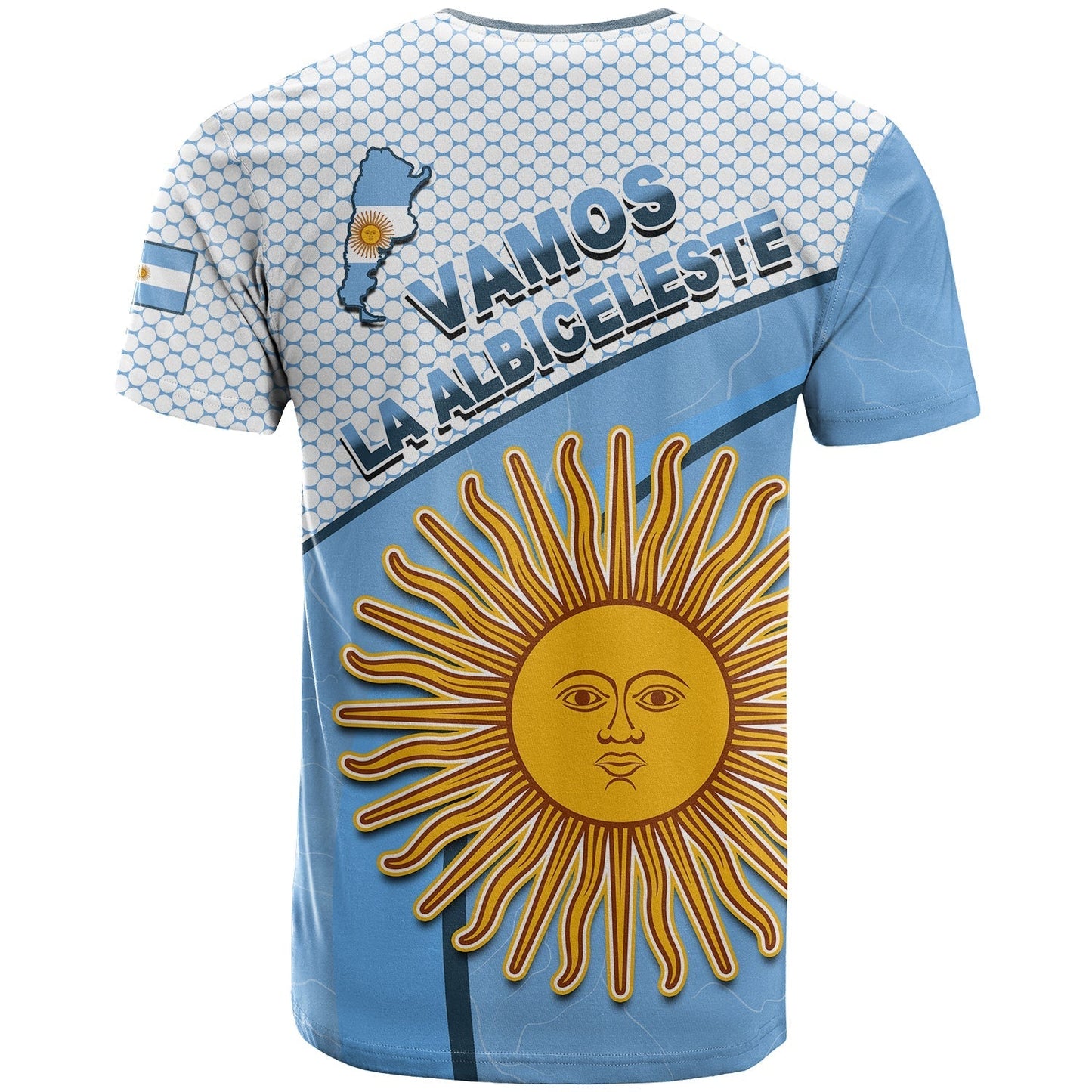 Argentina T Shirt Football 2022 Champions Blue Sky May Sun