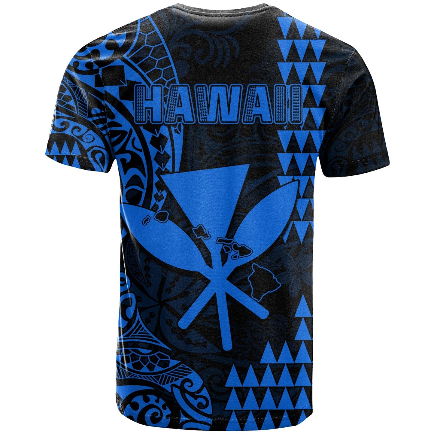 Hawaii Day Kakau T Shirt Proud To Be Hawaiian Blue King Kamehameha And Kanaka Maoli