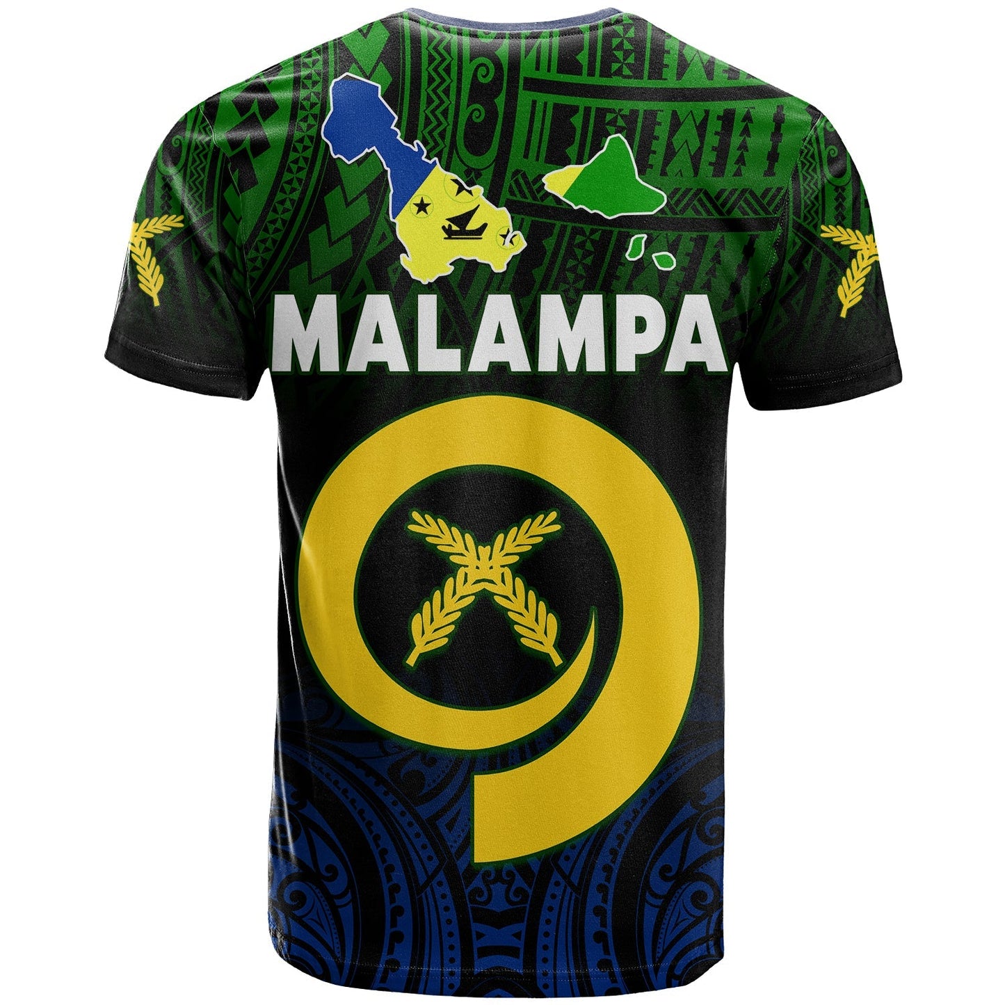 Malampa Province T Shirt Native Canoe Mix Vanuatu Pig Tusk Black Version