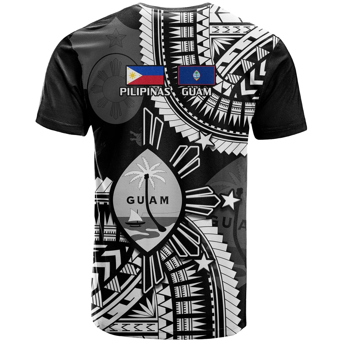 Guam And Philippines T Shirt Guaman Filipinas Together Black