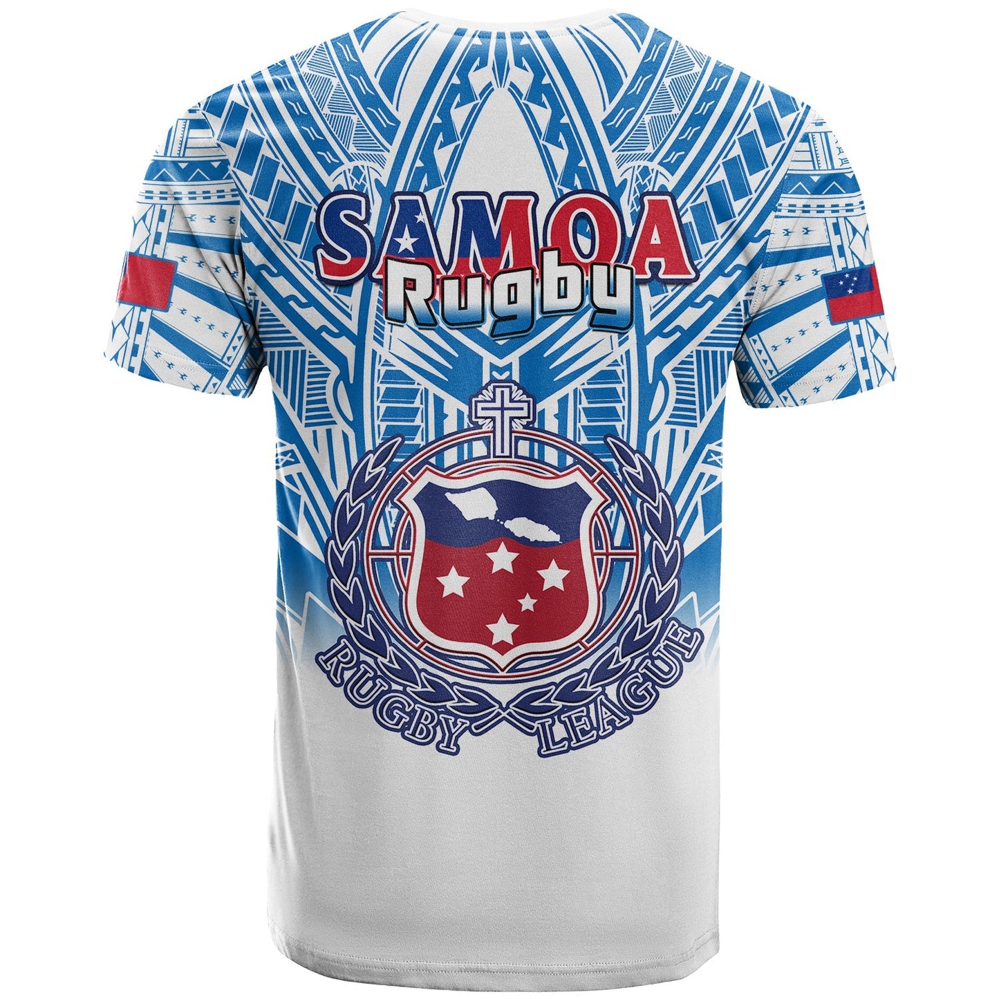 Samoa Rugby T Shirt Toa Samoa Polynesian Pacific White Version