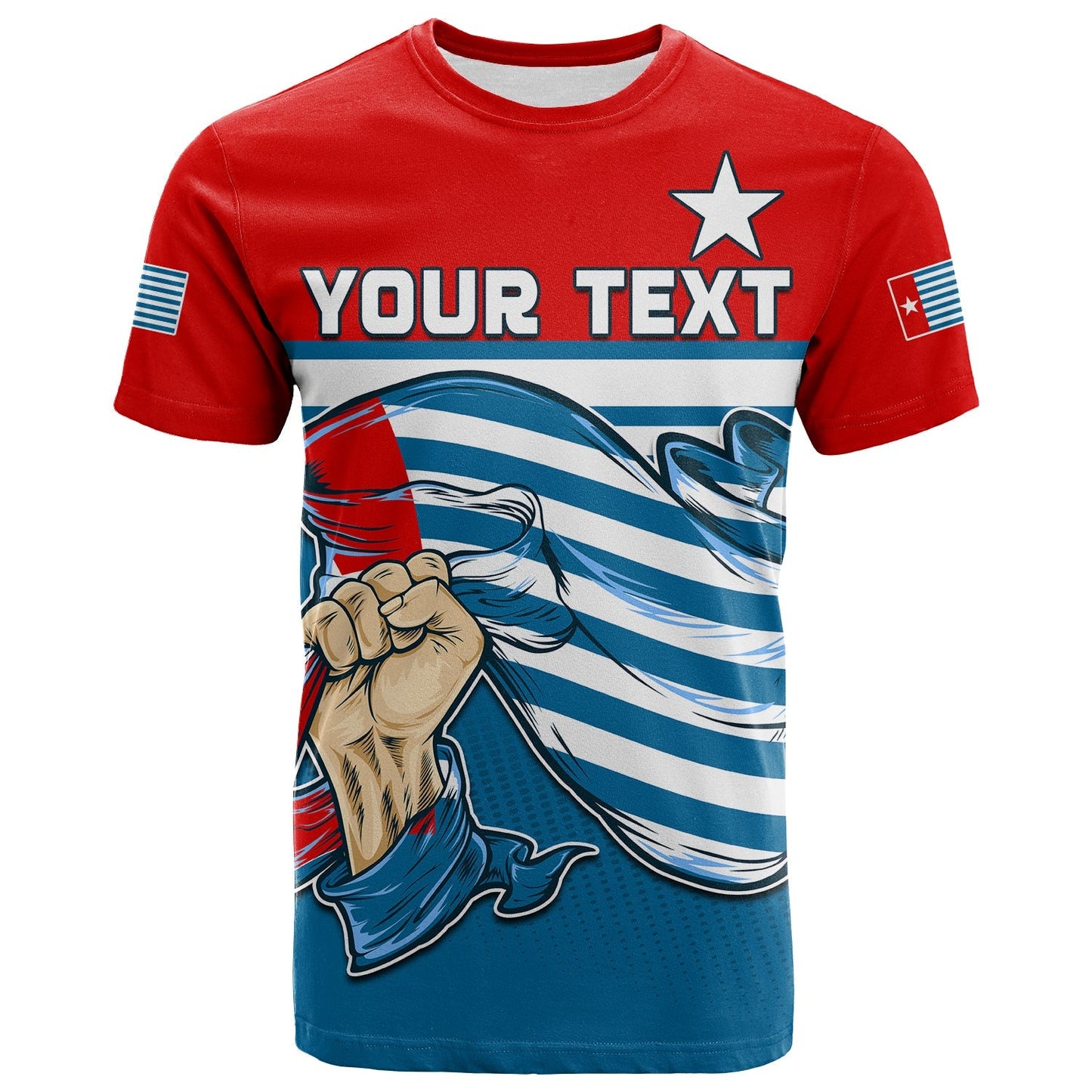 (Custom Personalised) Football T Shirt One People One Soul Strong West Papuan