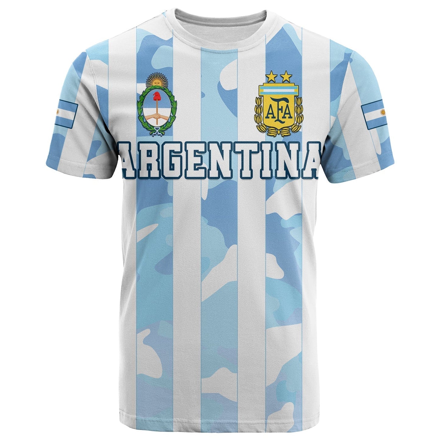 Custom Argentina Football T Shirt AFA Champions 2022 Sporty Style