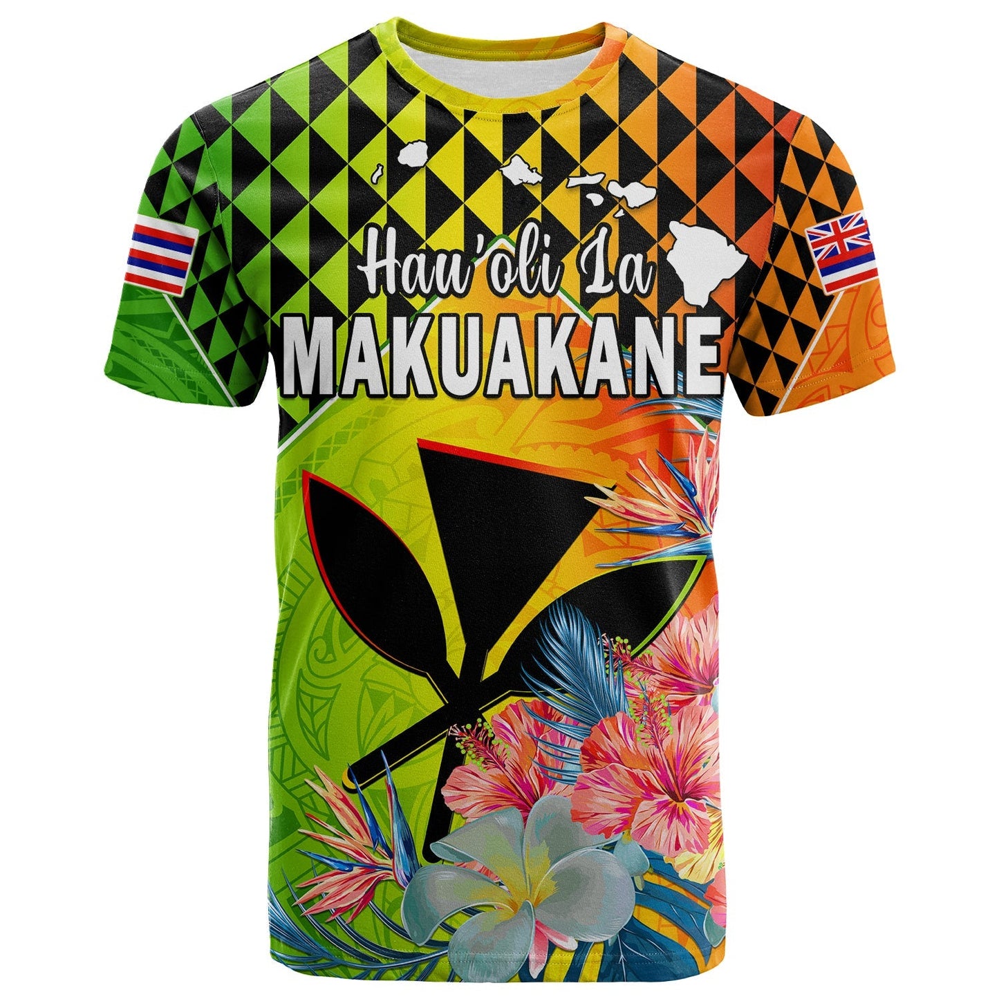 Happy Hawaii Fathers Day T Shirt Hawaiian Tribal Kanaka Maoli Hibiscus