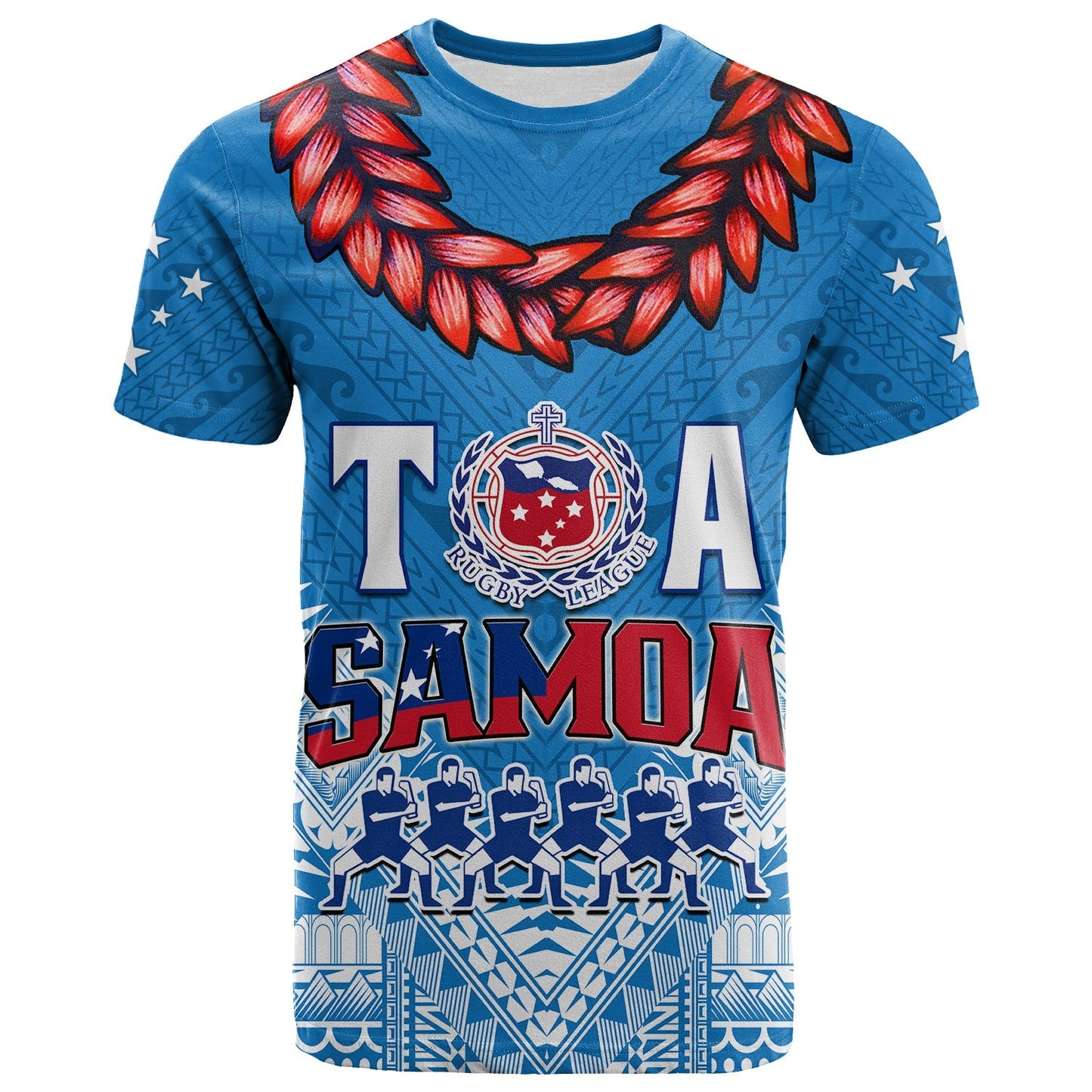 Toa Samoa Rugby T Shirt Manu Siva Tau Style Ulafala