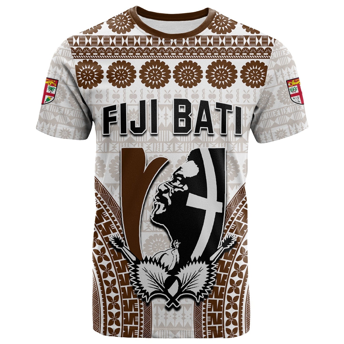 Fiji Rugby Bati T Shirt Proud Tapa Pattern