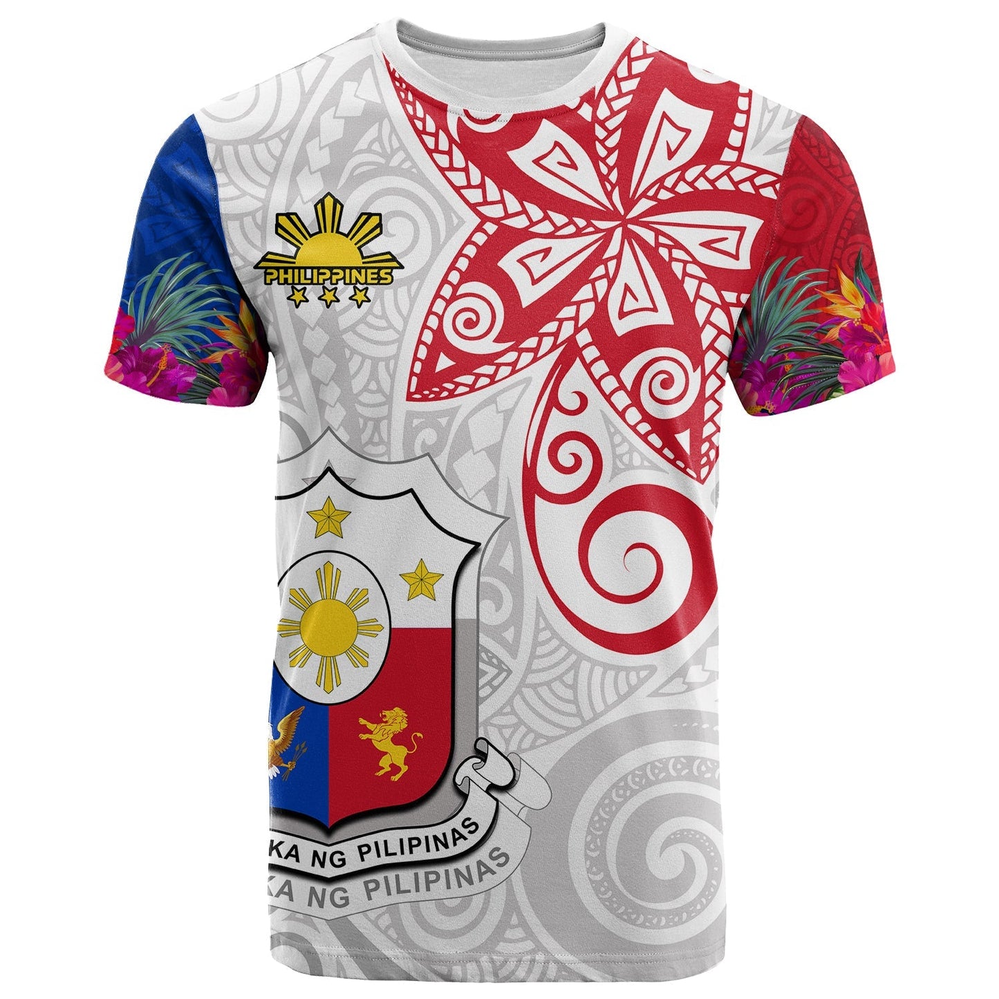 Philippines T Shirt Sun Filipino Polynesian Mix Flowers Special Vibe Shirt