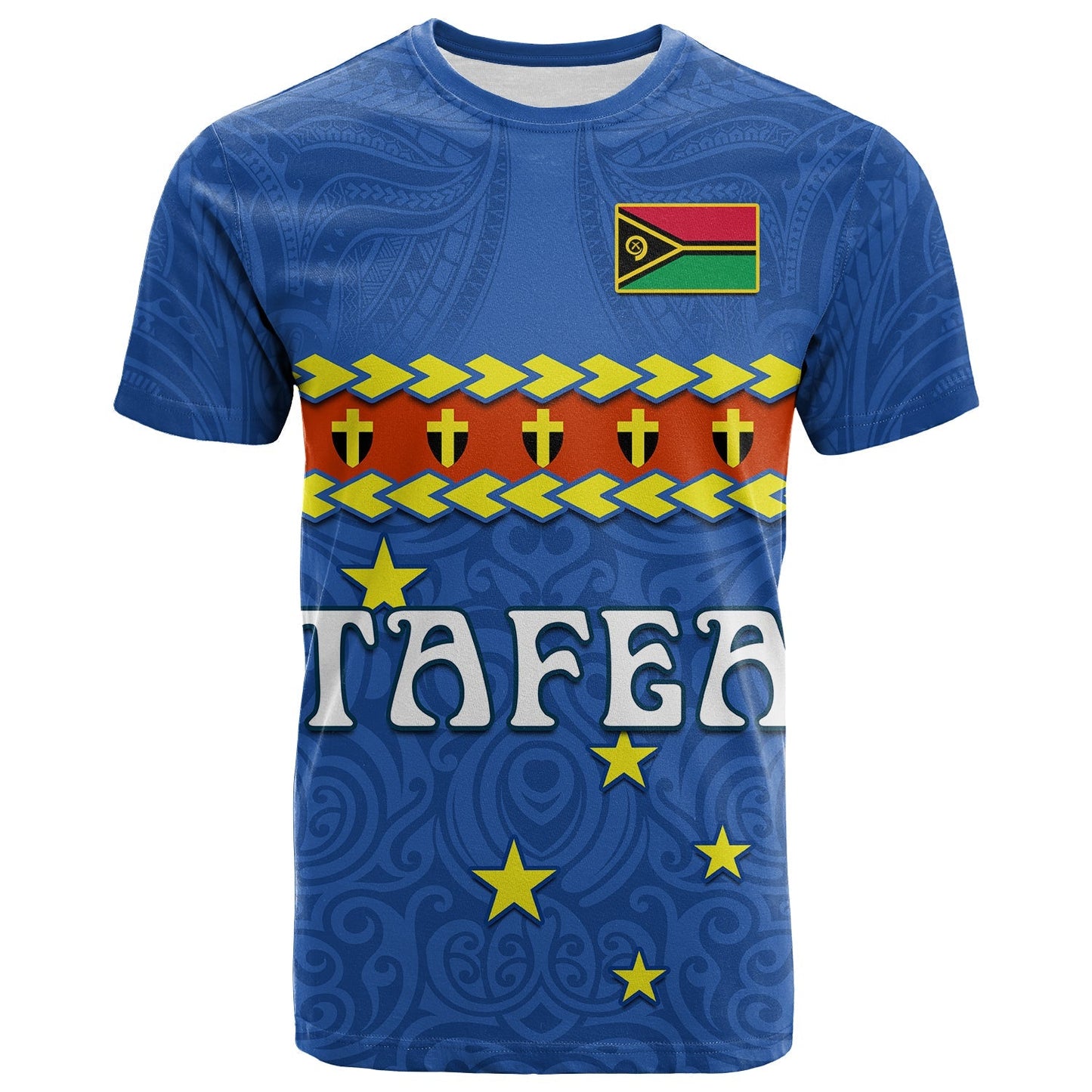 Tafea Province T Shirt Vanuatu Pig Tusk Polynesian Flag Style