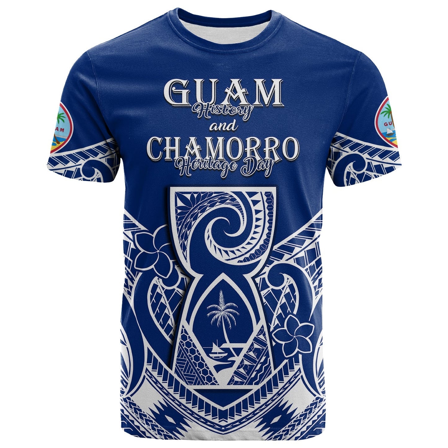 Guam History and Chamorro Heritage Day T Shirt Latte Stone Polynesian