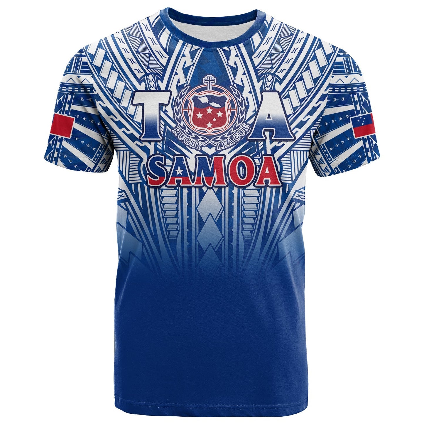 Samoa Rugby T Shirt Toa Samoa Polynesian Pacific Navy Version