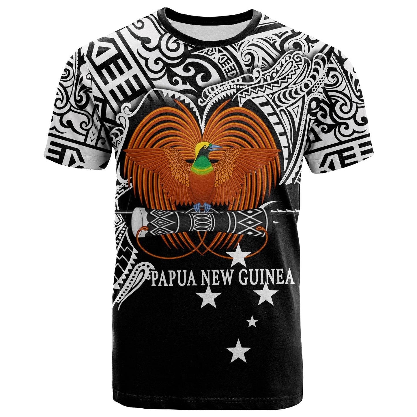 Papua New Guinea T Shirt Bird Of Paradise White Color