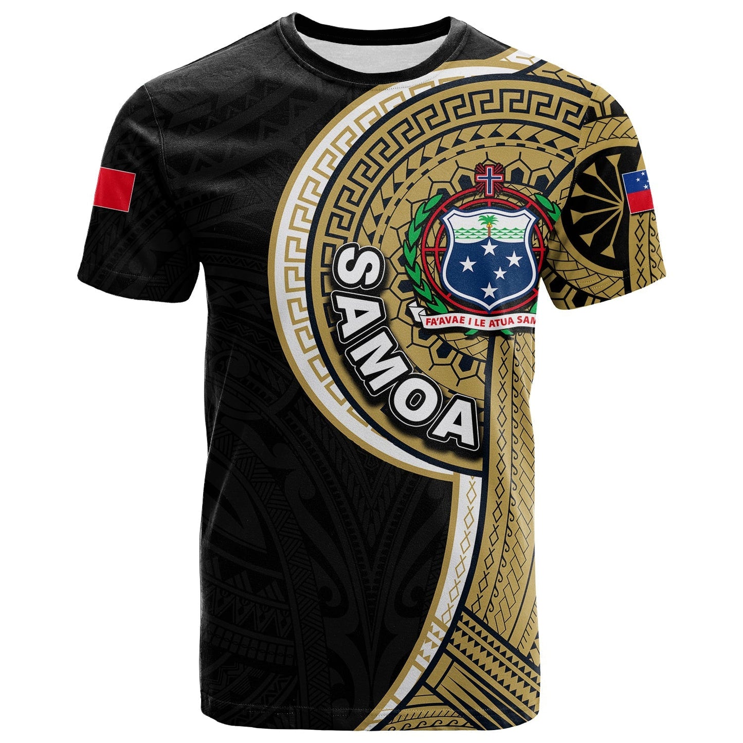 Samoa Tribal Tattoo T Shirt No.2 Polynesian Curve Style Shirt