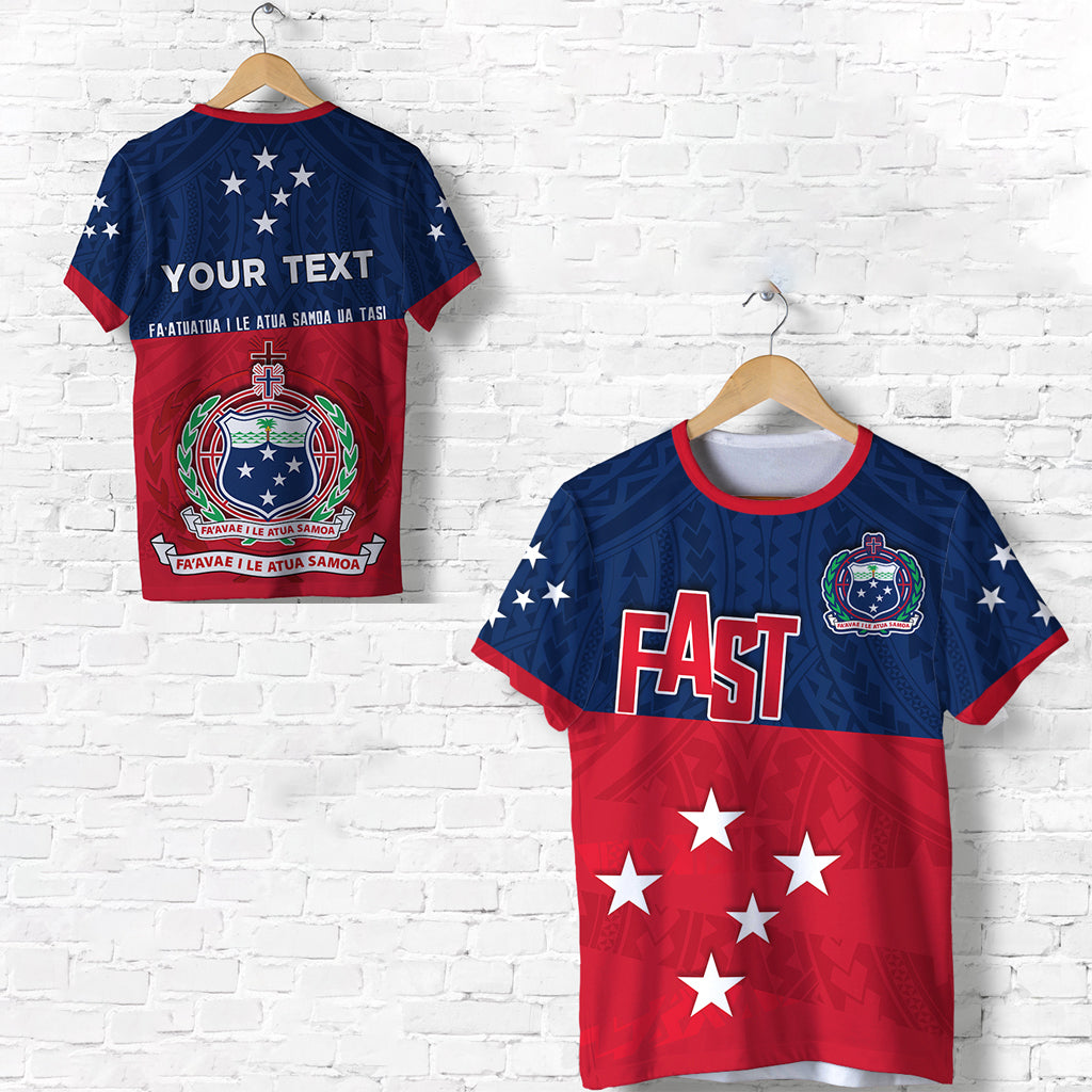 Custom Personalised F.A.S.T Samoa T Shirt Polynesian Enthusiasm