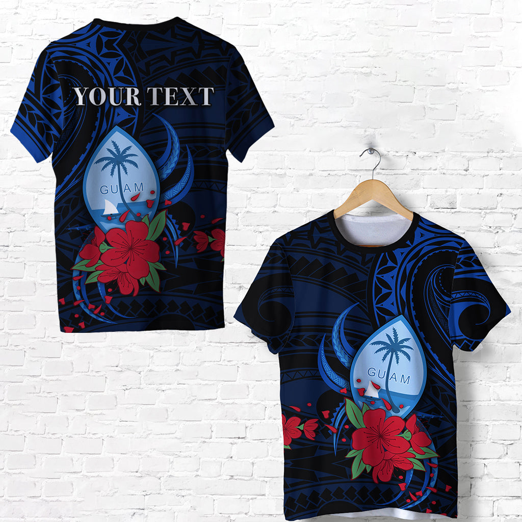 (Custom Personalised) Guam T Shirt Polynesian Flowers