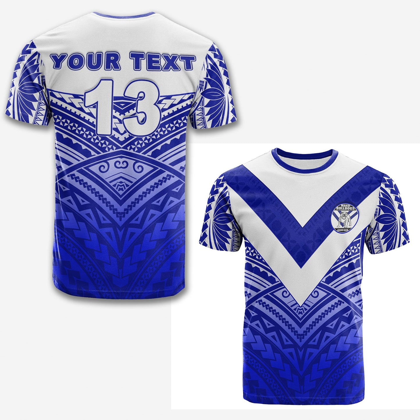 (Custom Personalised) Makoi Bulldogs T Shirt Forever Fiji Rugby Version Fresh 03 Custom Text and Number