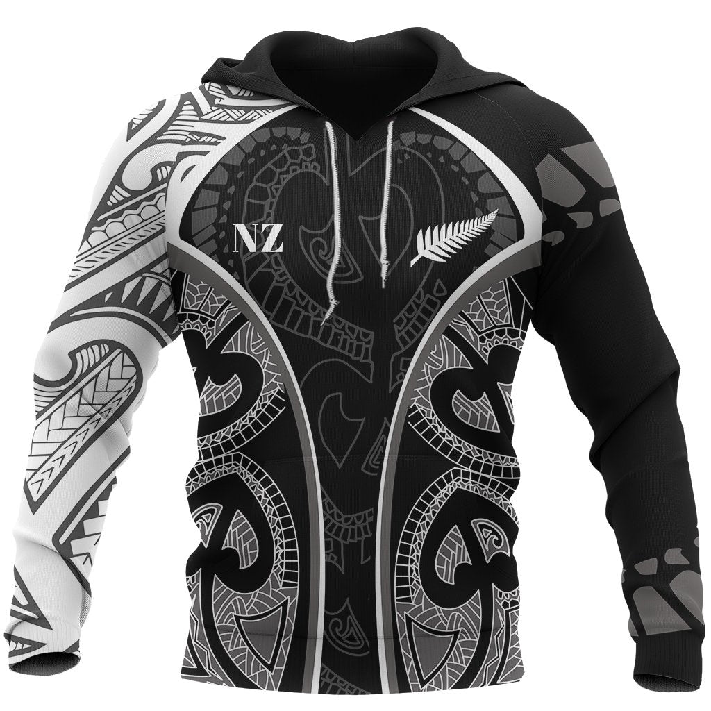 Maori Ta Moko Tattoo Hoodie, Rugby Pullover Hoodie