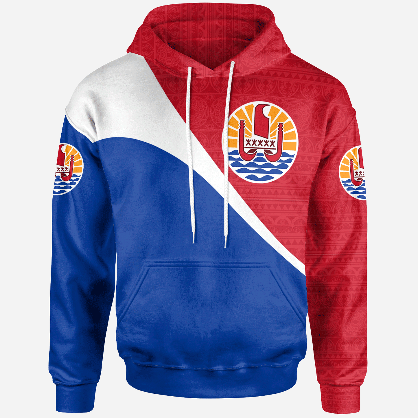 Tahiti French Polynesia All Over Hoodie Split Style
