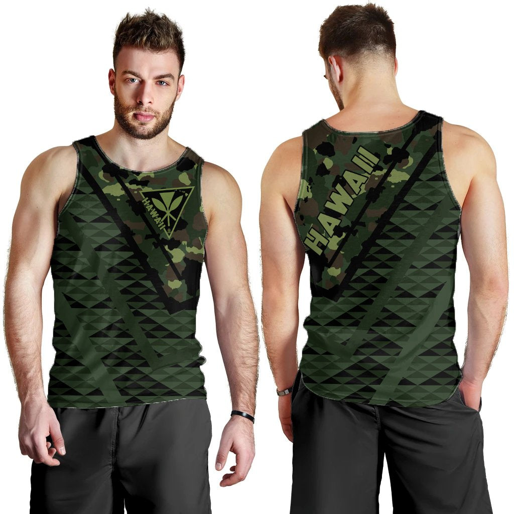 Hawaii Army Niho Mano Tank Top Camo Map AH