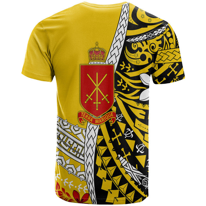 Tonga Terra Marique T Shirt Gold Polynesian Minimalist Style