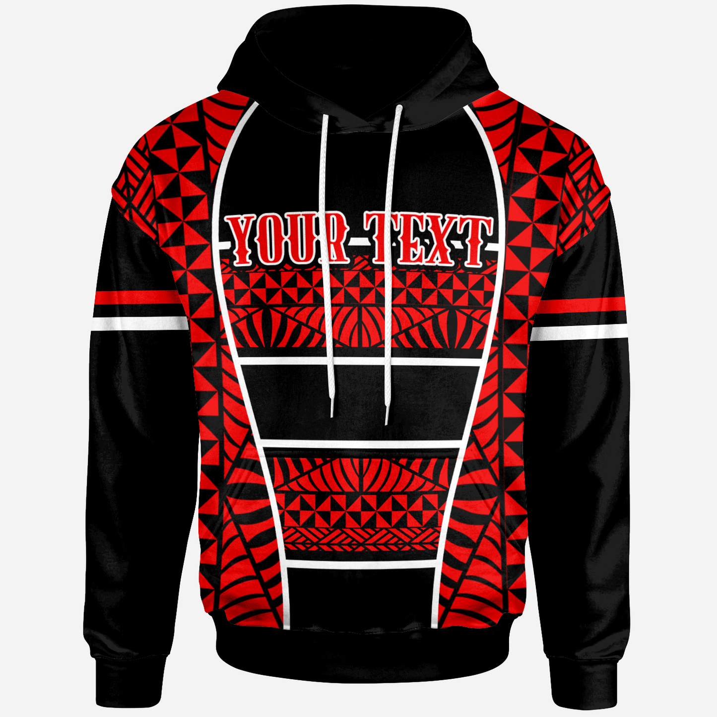 Custom Text Tonga Hoodie Custom Personalised Seal Of Tonga Line Style