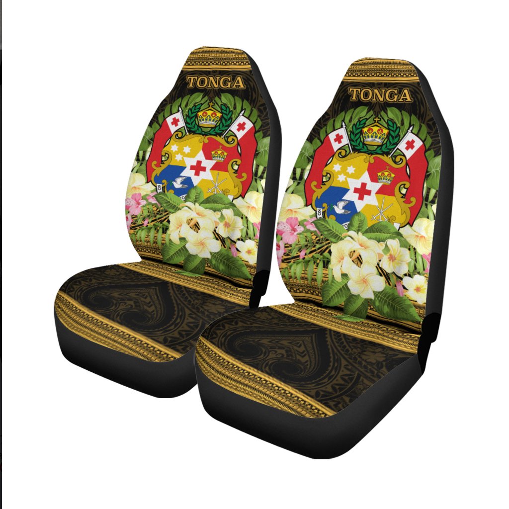 Tonga Car Seat Cover Polynesian Gold Patterns Collection