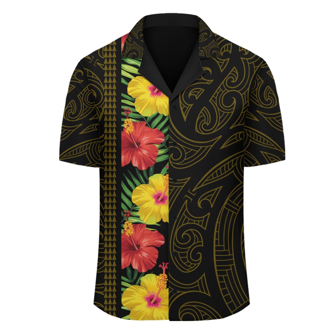Personalized Hawaii Hibiscus Polynesia Hawaiian Shirt - Domi Style