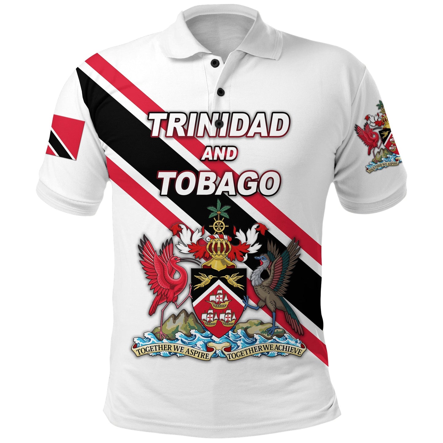 Happy Trinidad and Tobago Polo Shirt independence Day White LT8