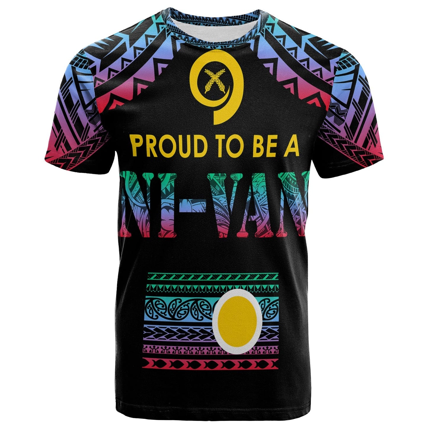 Vanuatu Proud To Be A Ni-Van Polynesian Pattern T Shirt Shefa Province